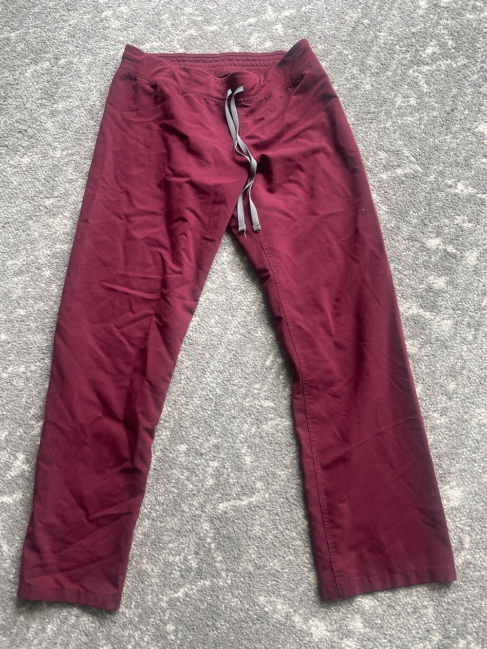 Figs Wide Leg Scrub Pants - Burgundy